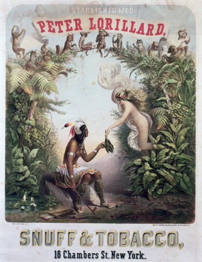 Advertisement for Snuff and Tobacco, Engraved by Sarony, Major and Knapp, New York, c.1860 by Paul Nefflin